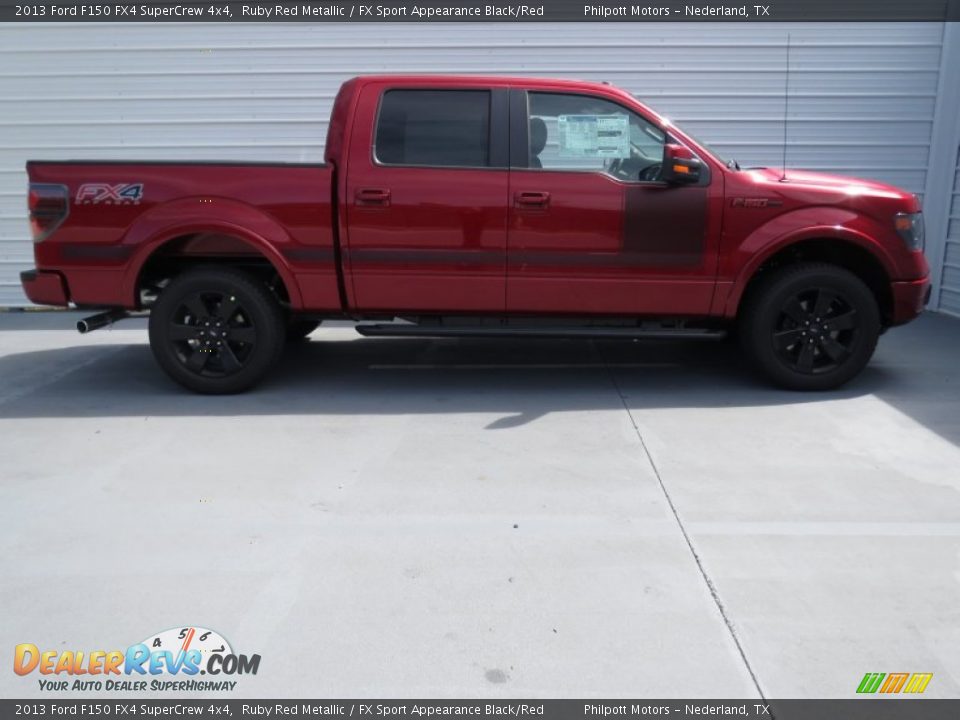 2013 Ford F150 FX4 SuperCrew 4x4 Ruby Red Metallic / FX Sport Appearance Black/Red Photo #2