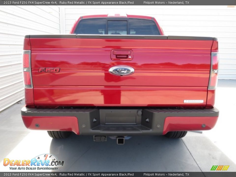 2013 Ford F150 FX4 SuperCrew 4x4 Ruby Red Metallic / FX Sport Appearance Black/Red Photo #4