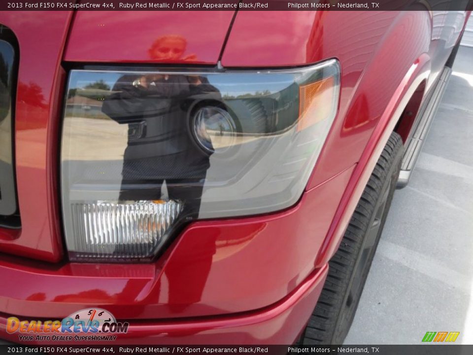 2013 Ford F150 FX4 SuperCrew 4x4 Ruby Red Metallic / FX Sport Appearance Black/Red Photo #8