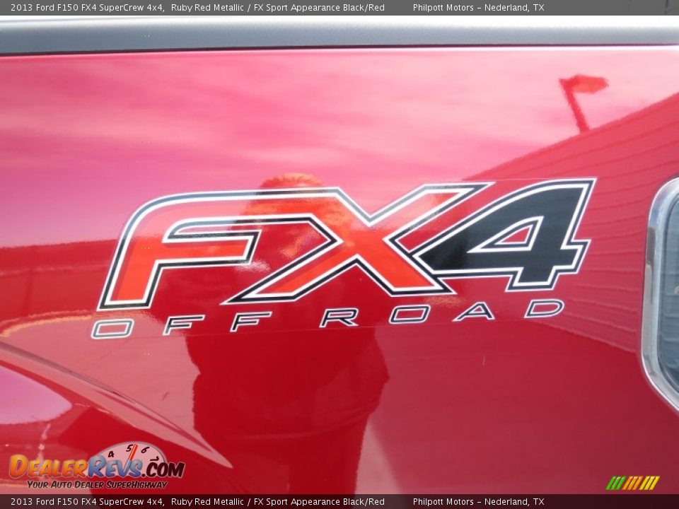 2013 Ford F150 FX4 SuperCrew 4x4 Ruby Red Metallic / FX Sport Appearance Black/Red Photo #16