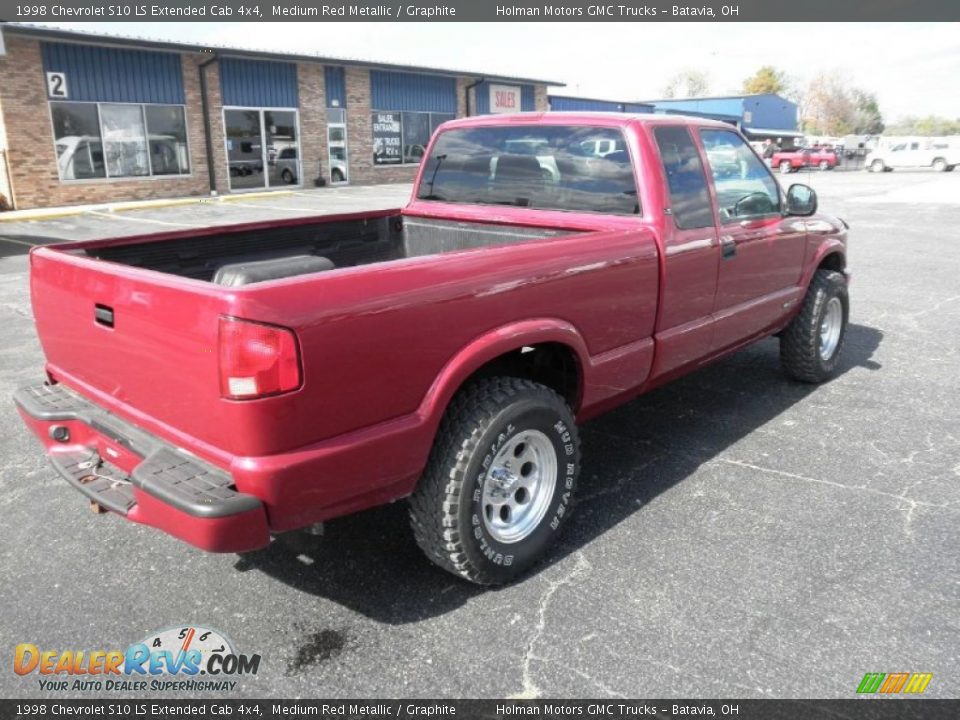 Medium Red Metallic 1998 Chevrolet S10 LS Extended Cab 4x4 Photo #19