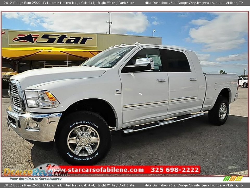 2012 Dodge Ram 2500 HD Laramie Limited Mega Cab 4x4 Bright White / Dark Slate Photo #1