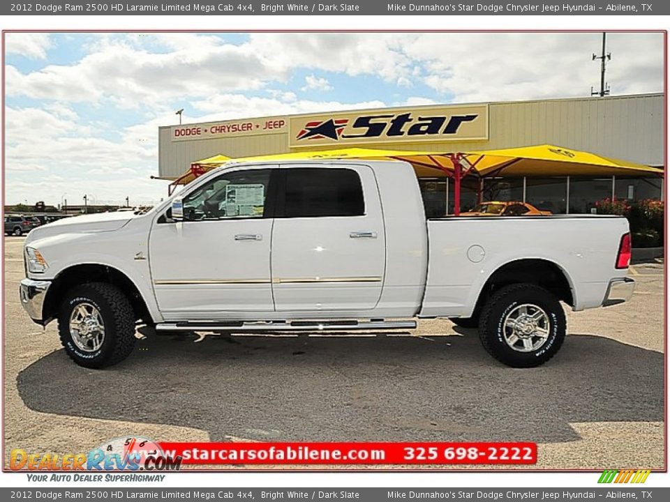 2012 Dodge Ram 2500 HD Laramie Limited Mega Cab 4x4 Bright White / Dark Slate Photo #3