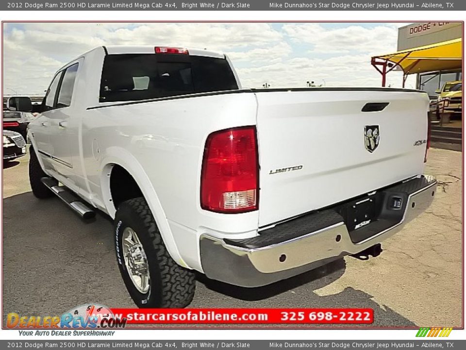 2012 Dodge Ram 2500 HD Laramie Limited Mega Cab 4x4 Bright White / Dark Slate Photo #4