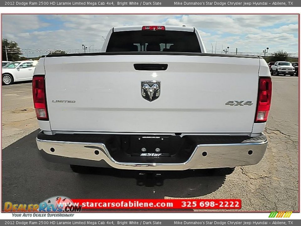 2012 Dodge Ram 2500 HD Laramie Limited Mega Cab 4x4 Bright White / Dark Slate Photo #5
