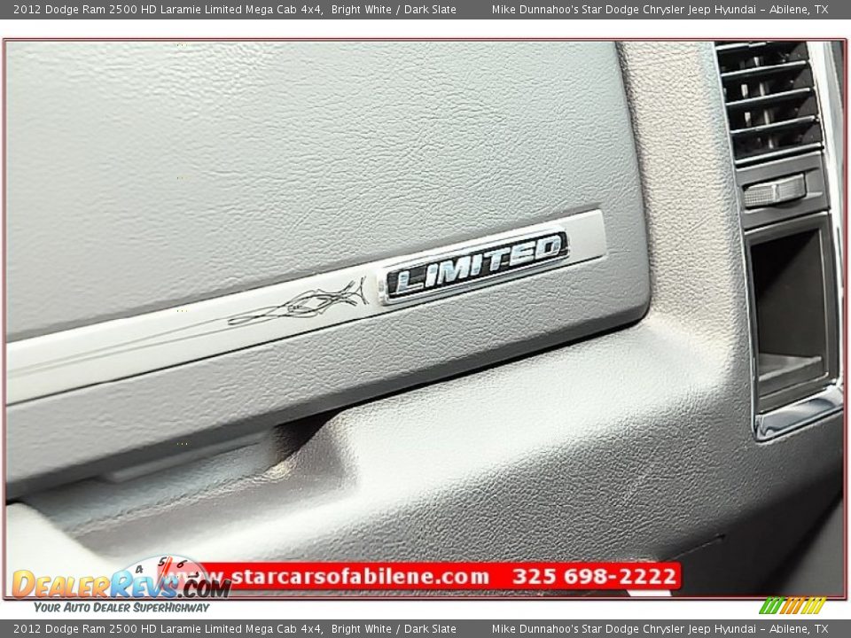 2012 Dodge Ram 2500 HD Laramie Limited Mega Cab 4x4 Bright White / Dark Slate Photo #33