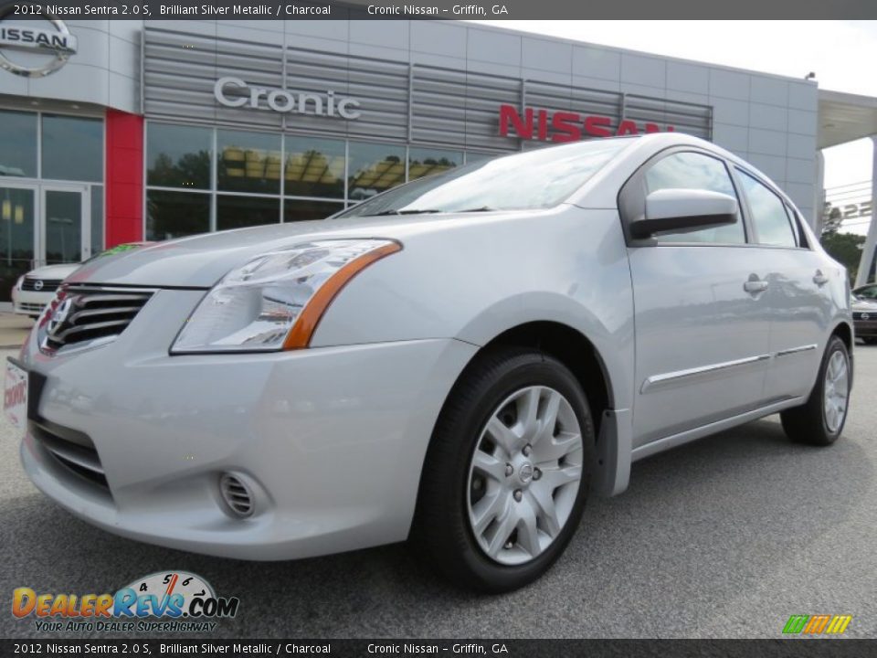 2012 Nissan Sentra 2.0 S Brilliant Silver Metallic / Charcoal Photo #1