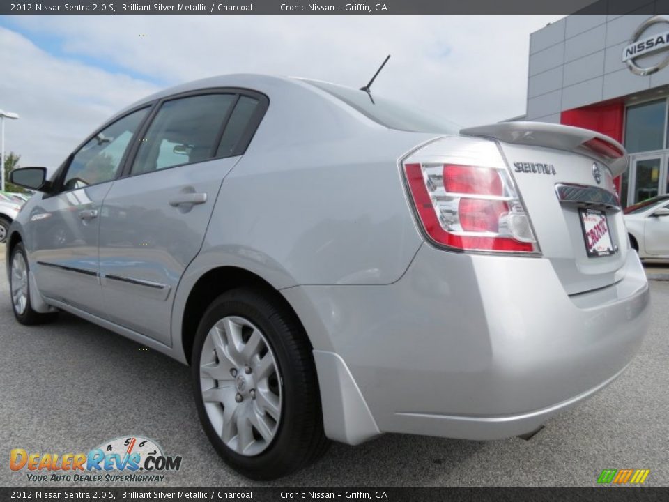 2012 Nissan Sentra 2.0 S Brilliant Silver Metallic / Charcoal Photo #3
