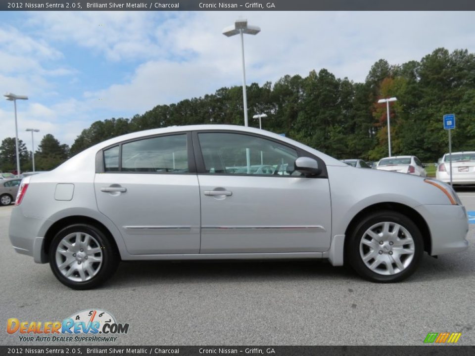 2012 Nissan Sentra 2.0 S Brilliant Silver Metallic / Charcoal Photo #6