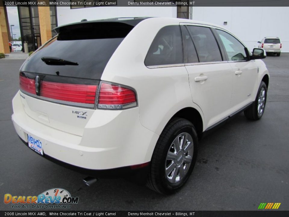 2008 Lincoln MKX AWD White Chocolate Tri Coat / Light Camel Photo #5