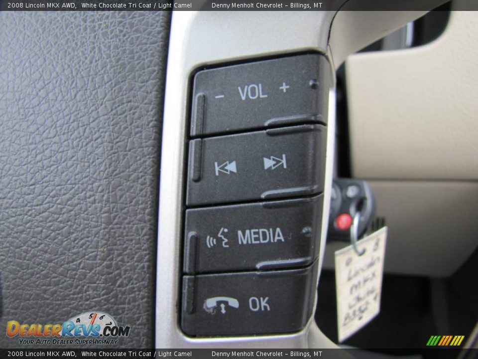 2008 Lincoln MKX AWD White Chocolate Tri Coat / Light Camel Photo #25