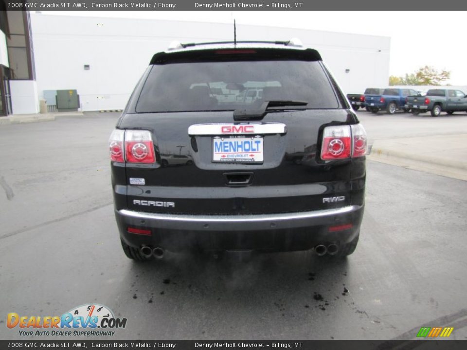 2008 GMC Acadia SLT AWD Carbon Black Metallic / Ebony Photo #4