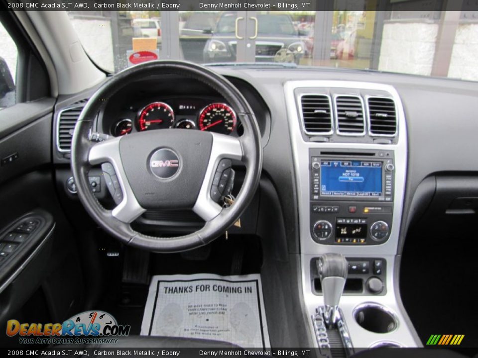 2008 GMC Acadia SLT AWD Carbon Black Metallic / Ebony Photo #17