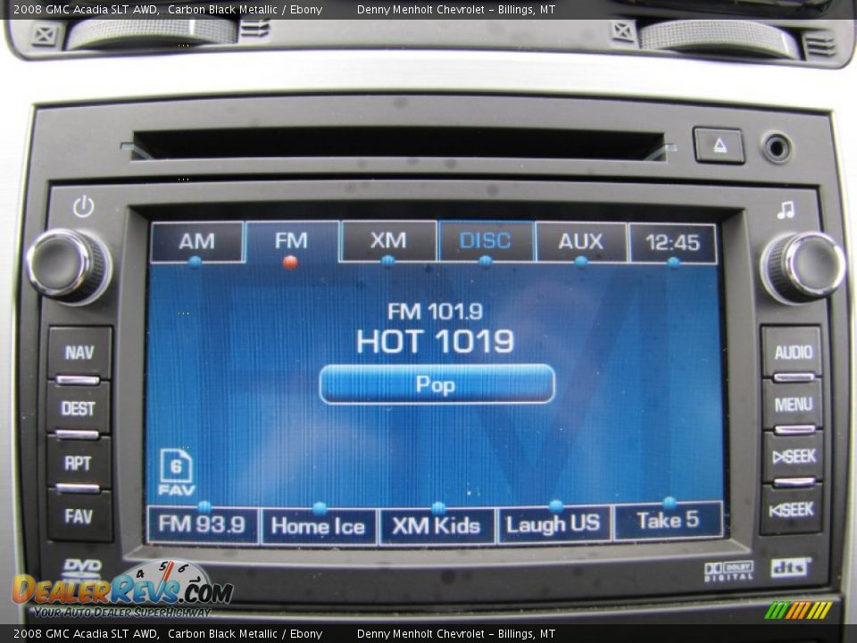 2008 GMC Acadia SLT AWD Carbon Black Metallic / Ebony Photo #24