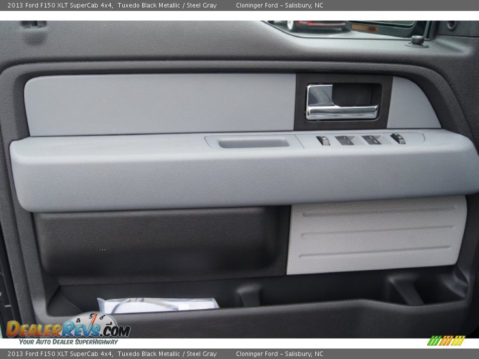 2013 Ford F150 XLT SuperCab 4x4 Tuxedo Black Metallic / Steel Gray Photo #8