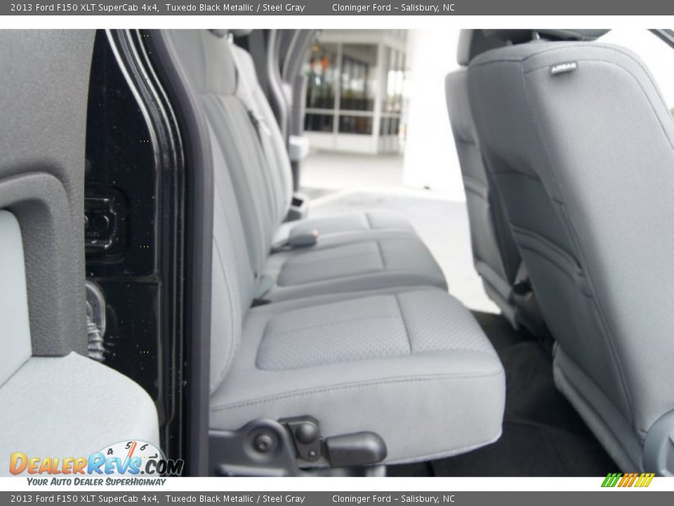 2013 Ford F150 XLT SuperCab 4x4 Tuxedo Black Metallic / Steel Gray Photo #12