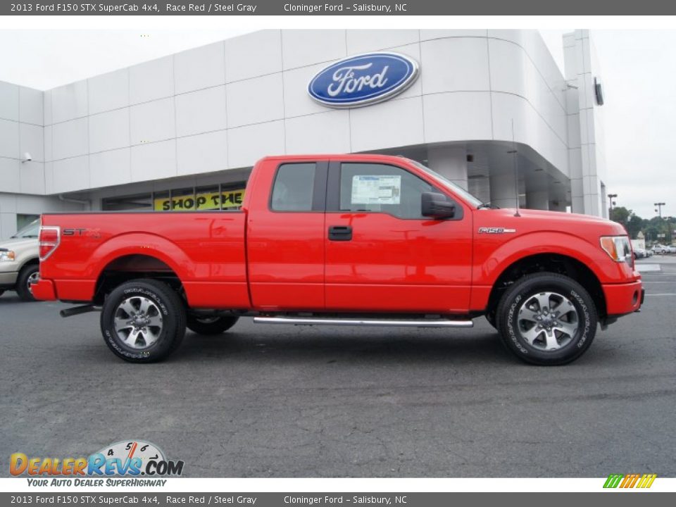 Race Red 2013 Ford F150 STX SuperCab 4x4 Photo #2