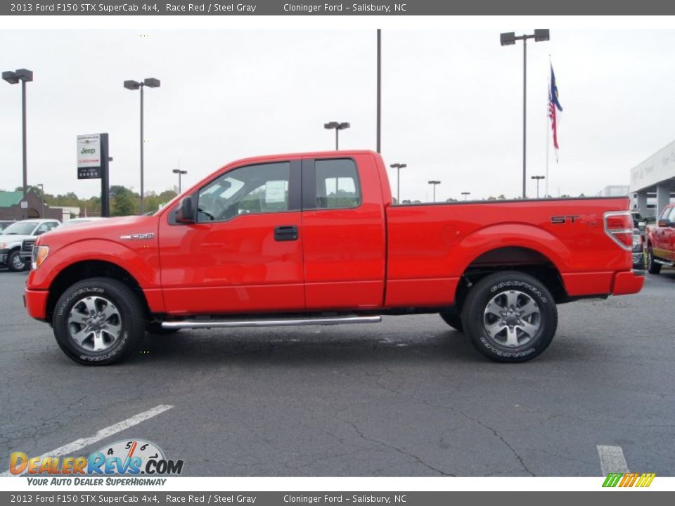 2013 Ford F150 STX SuperCab 4x4 Race Red / Steel Gray Photo #5