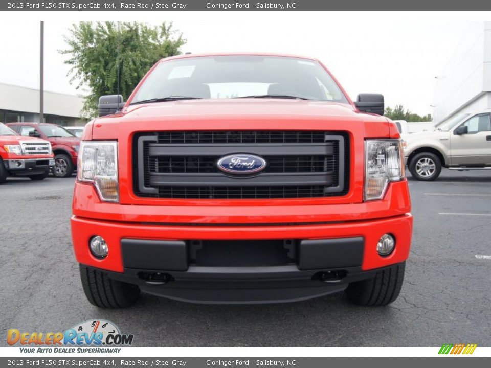 2013 Ford F150 STX SuperCab 4x4 Race Red / Steel Gray Photo #7