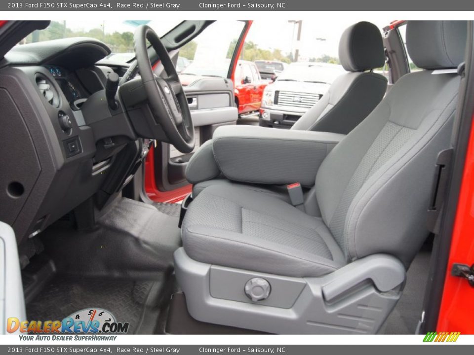 Steel Gray Interior - 2013 Ford F150 STX SuperCab 4x4 Photo #10