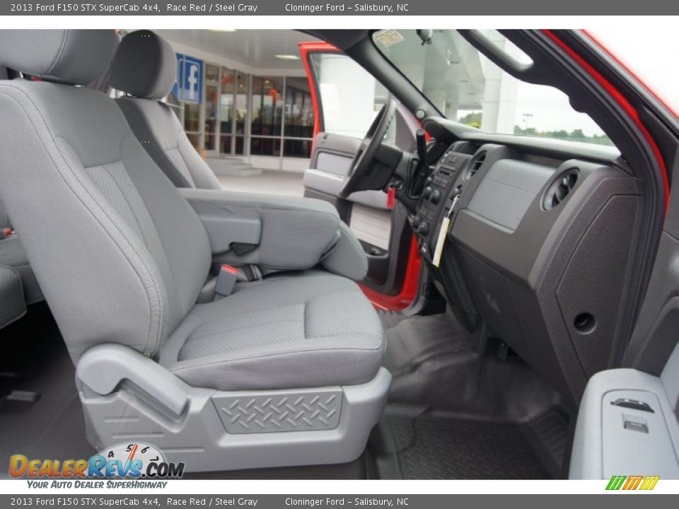 2013 Ford F150 STX SuperCab 4x4 Race Red / Steel Gray Photo #13