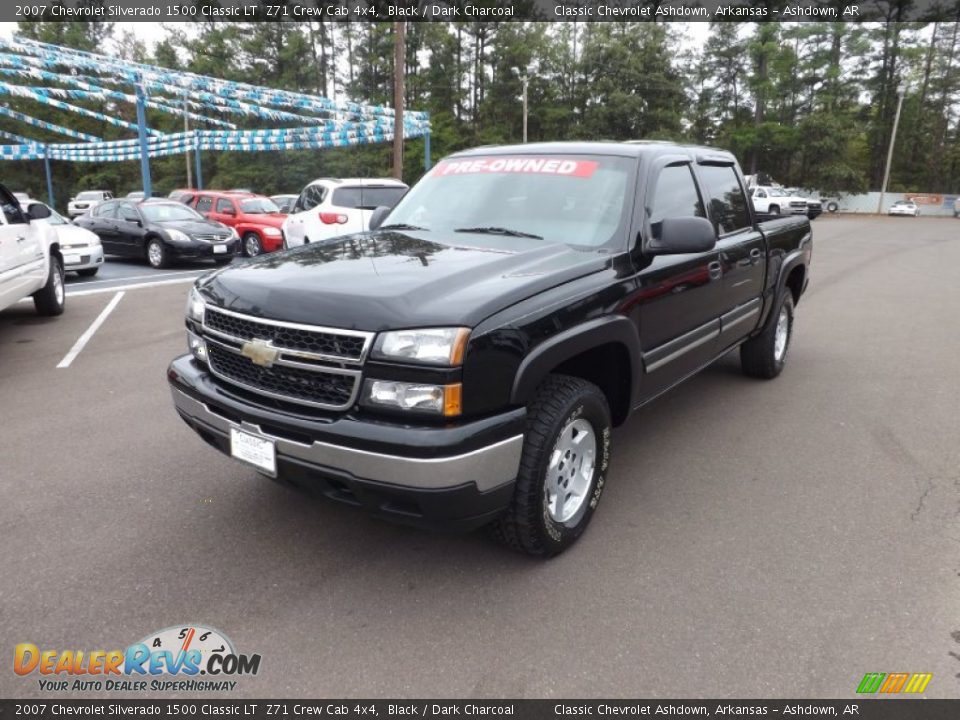 2007 Chevrolet Silverado 1500 Classic LT  Z71 Crew Cab 4x4 Black / Dark Charcoal Photo #1