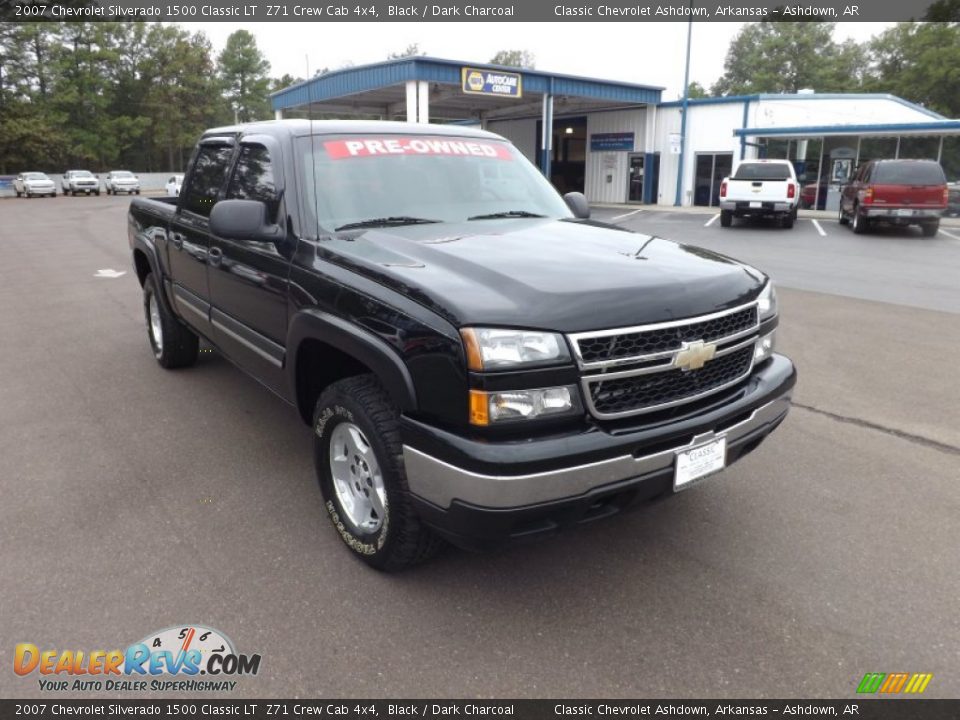 2007 Chevrolet Silverado 1500 Classic LT  Z71 Crew Cab 4x4 Black / Dark Charcoal Photo #7