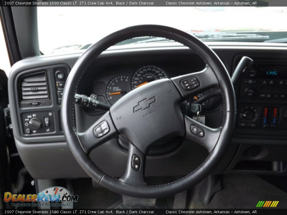 2007 Chevrolet Silverado 1500 Classic LT  Z71 Crew Cab 4x4 Black / Dark Charcoal Photo #10