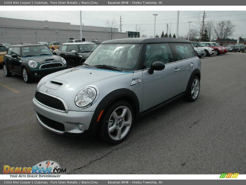 2009 Mini Cooper S Clubman Pure Silver Metallic / Black/Grey Photo #1