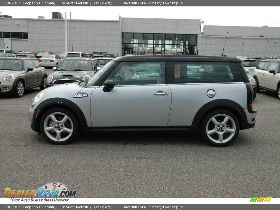 2009 Mini Cooper S Clubman Pure Silver Metallic / Black/Grey Photo #2