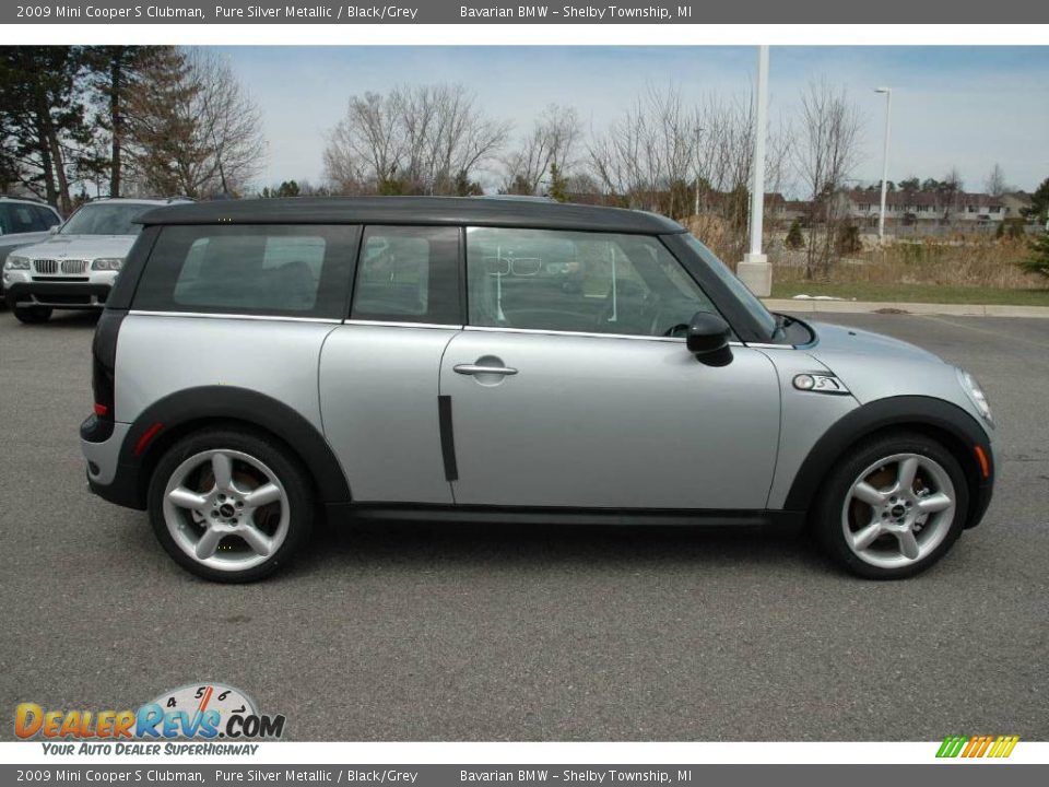2009 Mini Cooper S Clubman Pure Silver Metallic / Black/Grey Photo #6