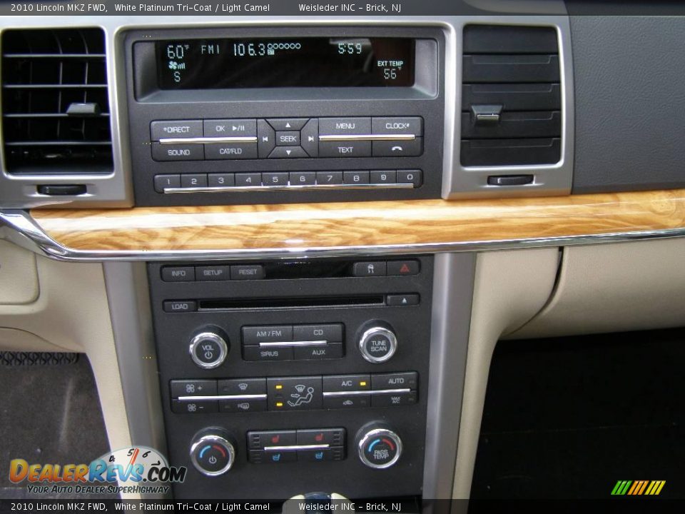 2010 Lincoln MKZ FWD White Platinum Tri-Coat / Light Camel Photo #8