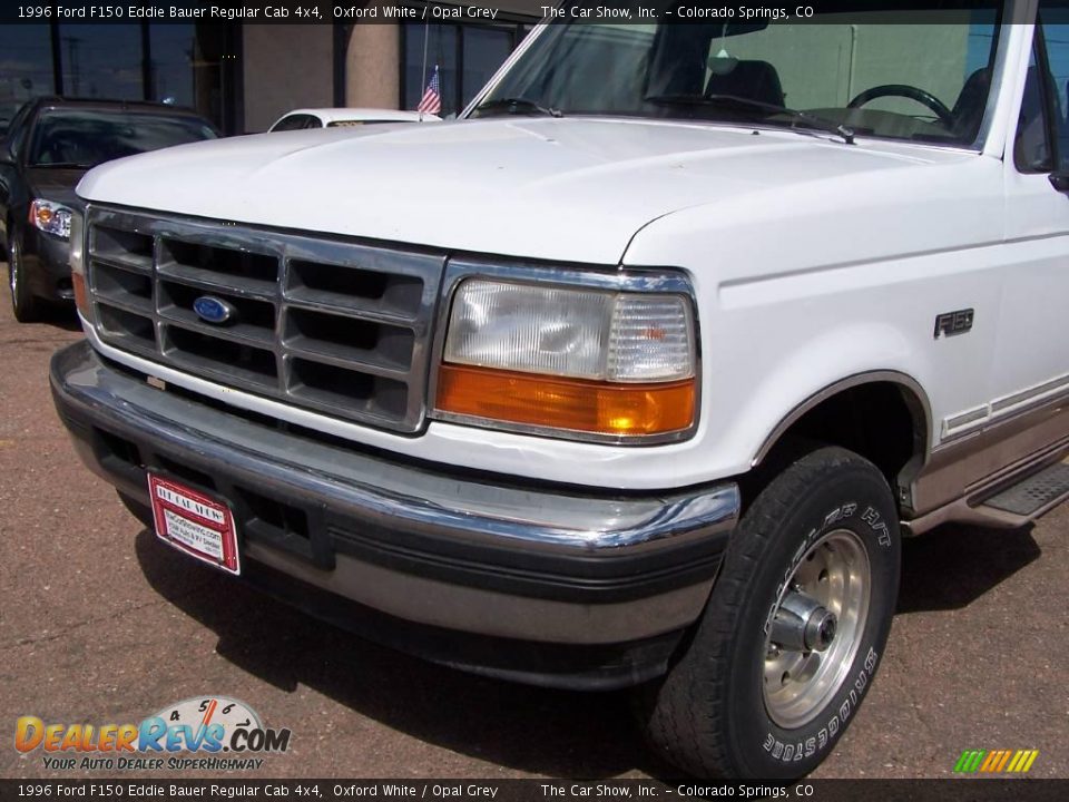 1996 Ford F150 Eddie Bauer Regular Cab 4x4 Oxford White / Opal Grey Photo #12