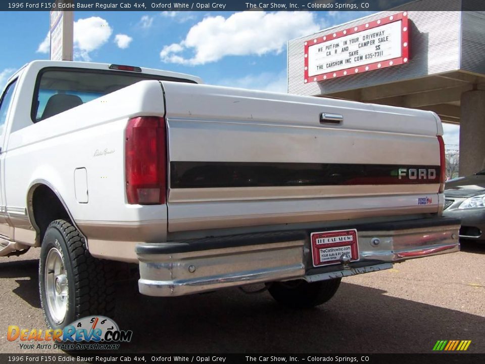 1996 Ford F150 Eddie Bauer Regular Cab 4x4 Oxford White / Opal Grey Photo #15