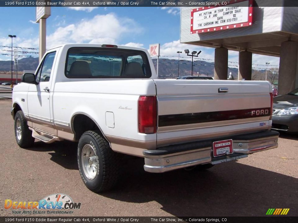 1996 Ford F150 Eddie Bauer Regular Cab 4x4 Oxford White / Opal Grey Photo #17