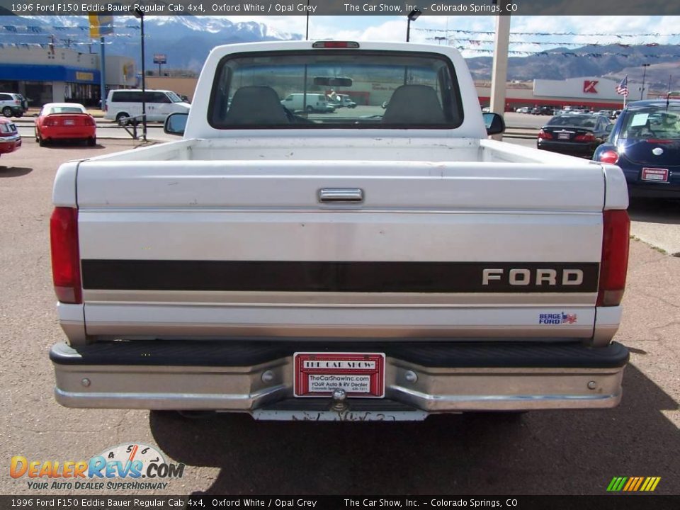 1996 Ford F150 Eddie Bauer Regular Cab 4x4 Oxford White / Opal Grey Photo #18