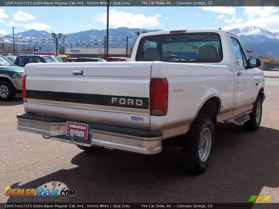 1996 Ford F150 Eddie Bauer Regular Cab 4x4 Oxford White / Opal Grey Photo #19