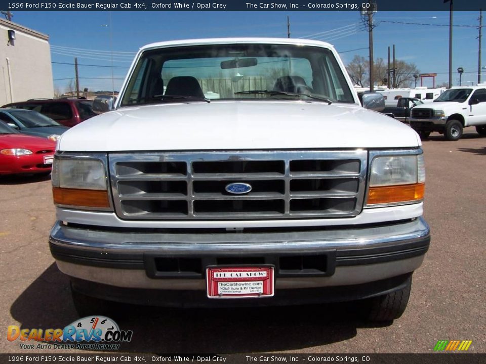 1996 Ford F150 Eddie Bauer Regular Cab 4x4 Oxford White / Opal Grey Photo #21