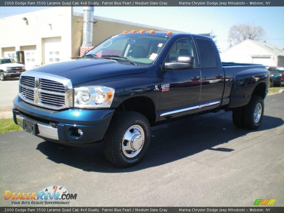 2009 Dodge Ram 3500 Laramie Quad Cab 4x4 Dually Patriot Blue Pearl ...