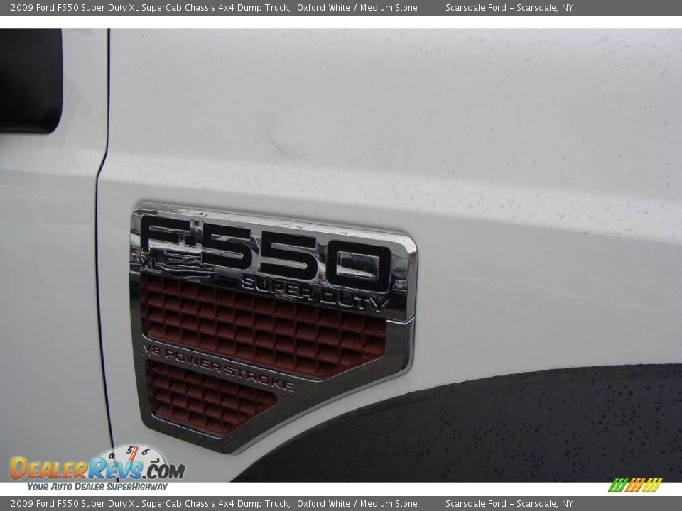 2009 Ford F550 Super Duty XL SuperCab Chassis 4x4 Dump Truck Oxford White / Medium Stone Photo #5