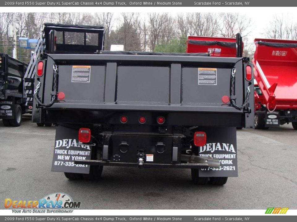 2009 Ford F550 Super Duty XL SuperCab Chassis 4x4 Dump Truck Oxford White / Medium Stone Photo #15