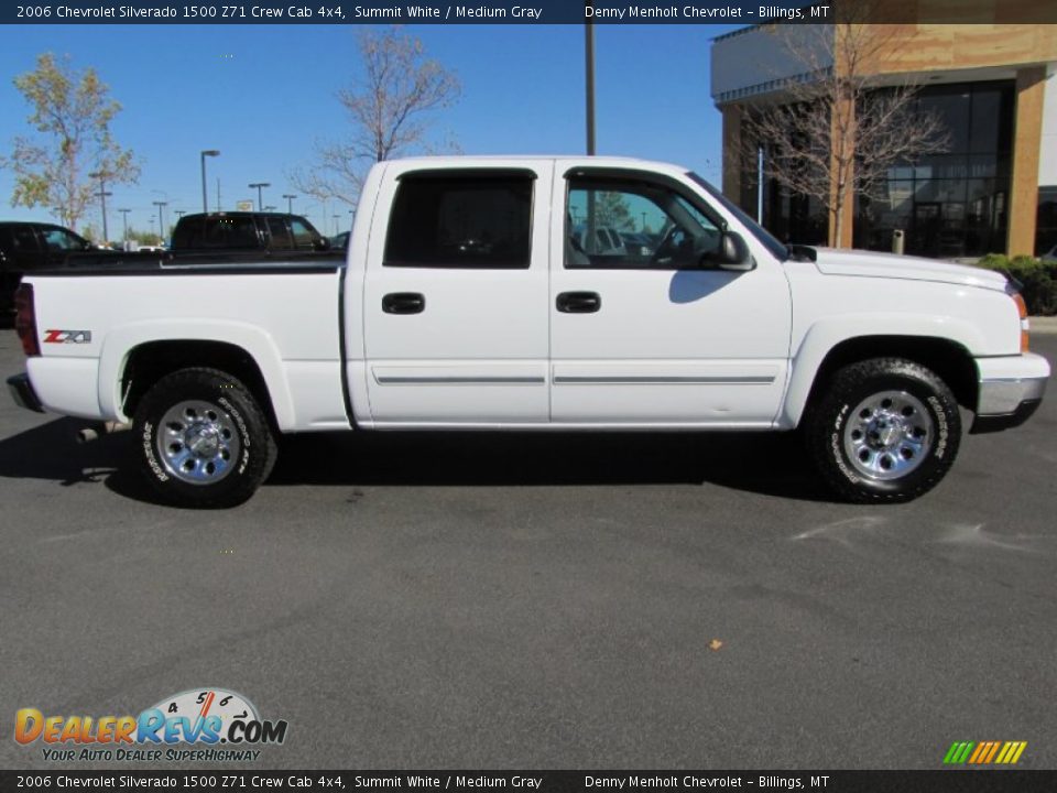 2006 Chevrolet Silverado 1500 Z71 Crew Cab 4x4 Summit White / Medium Gray Photo #7