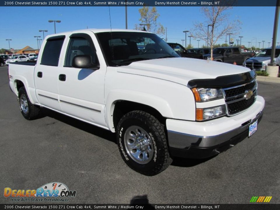 2006 Chevrolet Silverado 1500 Z71 Crew Cab 4x4 Summit White / Medium Gray Photo #8