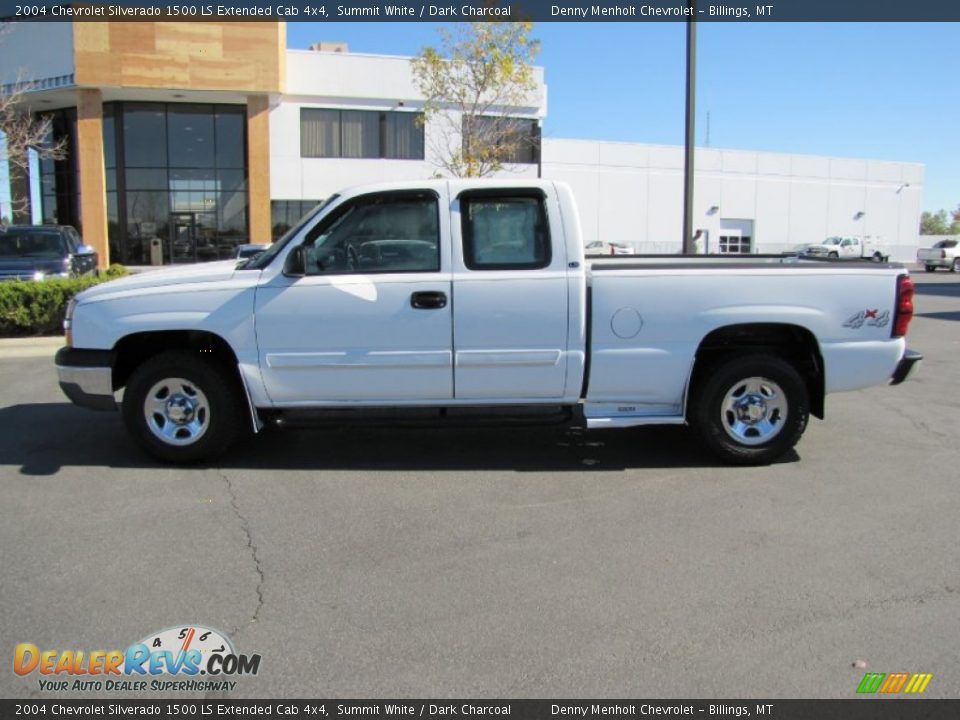 2004 Chevrolet Silverado 1500 LS Extended Cab 4x4 Summit White / Dark Charcoal Photo #2