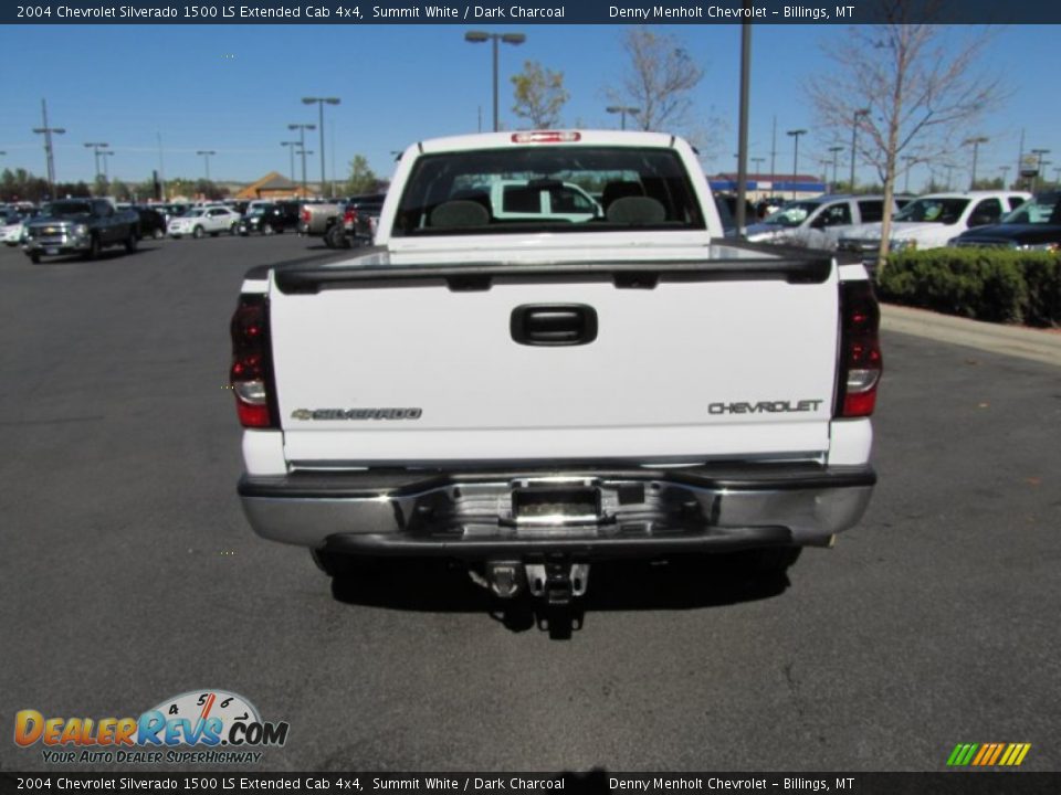 2004 Chevrolet Silverado 1500 LS Extended Cab 4x4 Summit White / Dark Charcoal Photo #4