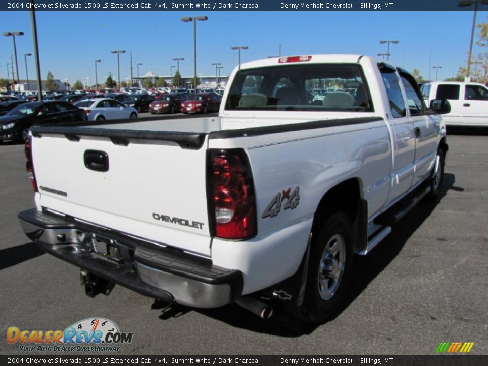 2004 Chevrolet Silverado 1500 LS Extended Cab 4x4 Summit White / Dark Charcoal Photo #6
