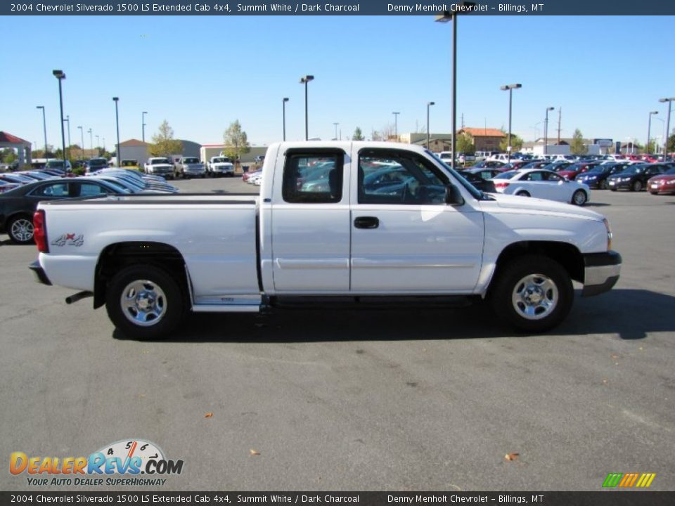 2004 Chevrolet Silverado 1500 LS Extended Cab 4x4 Summit White / Dark Charcoal Photo #7