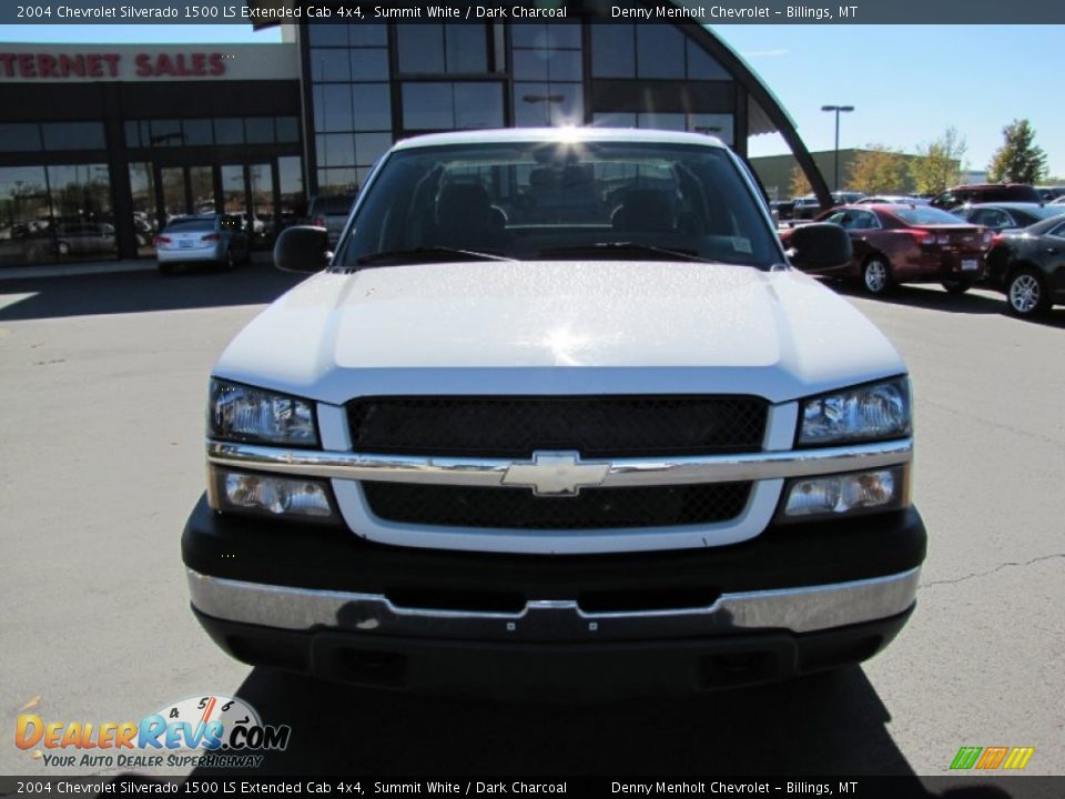 2004 Chevrolet Silverado 1500 LS Extended Cab 4x4 Summit White / Dark Charcoal Photo #9