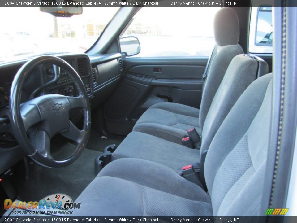 2004 Chevrolet Silverado 1500 LS Extended Cab 4x4 Summit White / Dark Charcoal Photo #13