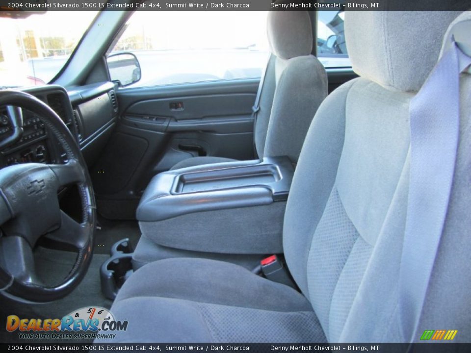 2004 Chevrolet Silverado 1500 LS Extended Cab 4x4 Summit White / Dark Charcoal Photo #14
